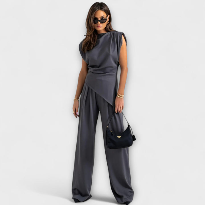 Alva | Asymmetrical Set with Dramatic Shoulders