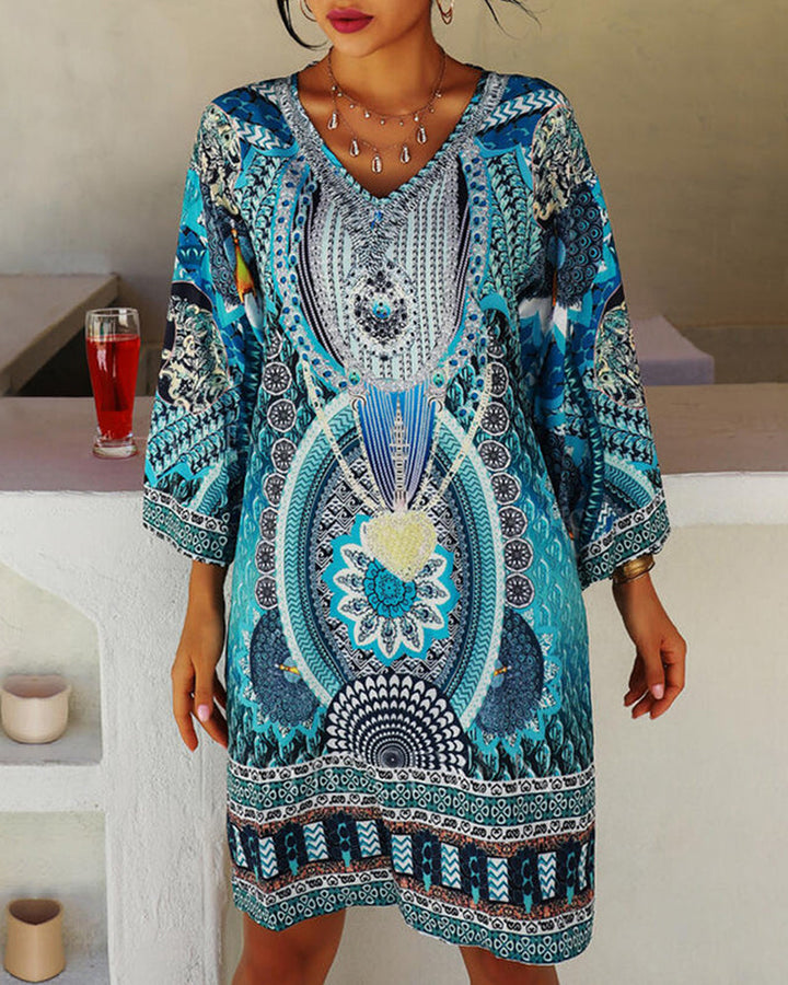 Bebhinn | Vibrant Printed Bohemian Dress