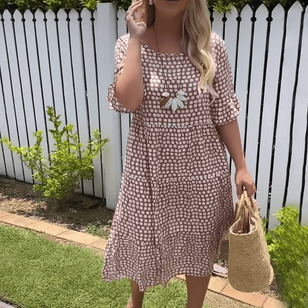 Eimear | Short-Sleeve Midi Dress