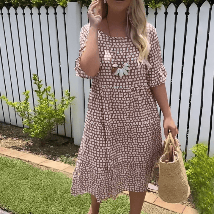 Eimear | Short-Sleeve Midi Dress