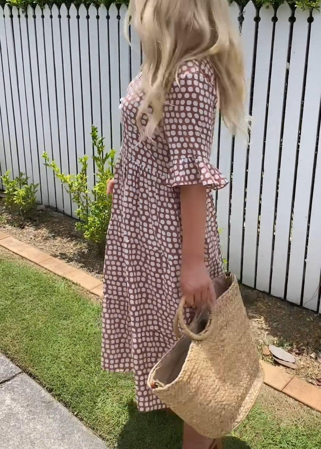 Éabha | Short Sleeve Midi Dress