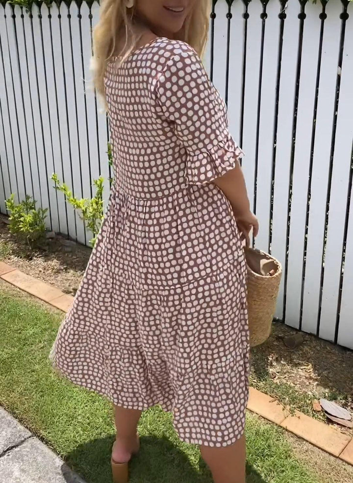 Eimear | Short-Sleeve Midi Dress