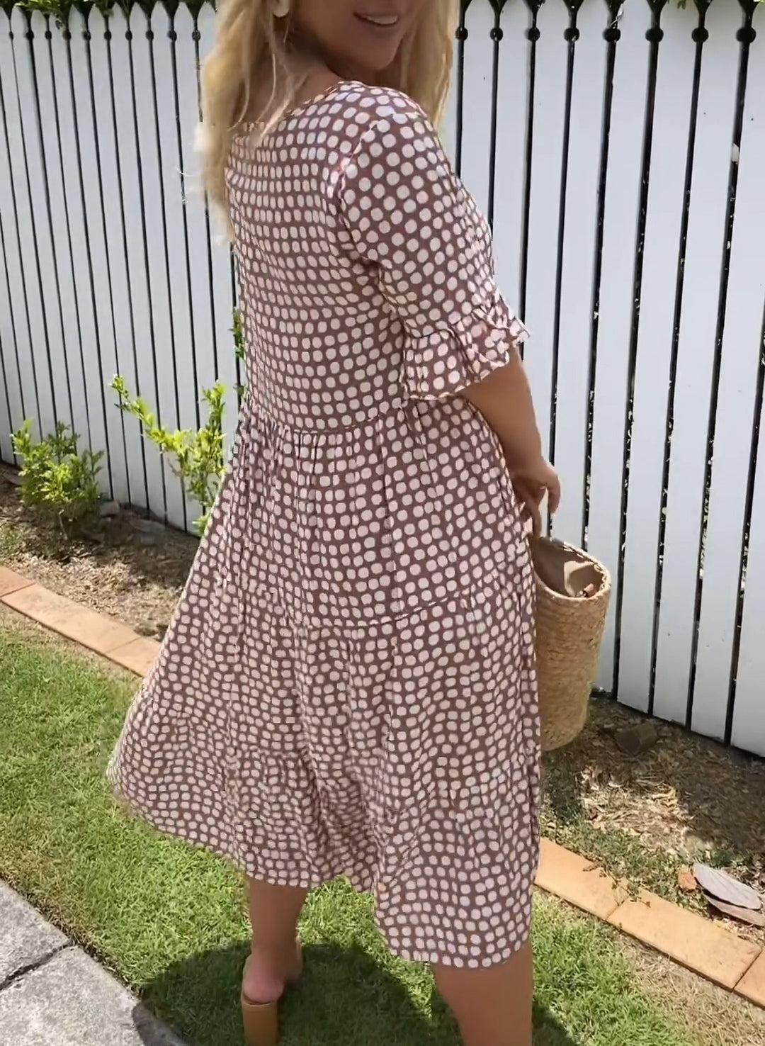 Éabha | Short Sleeve Midi Dress