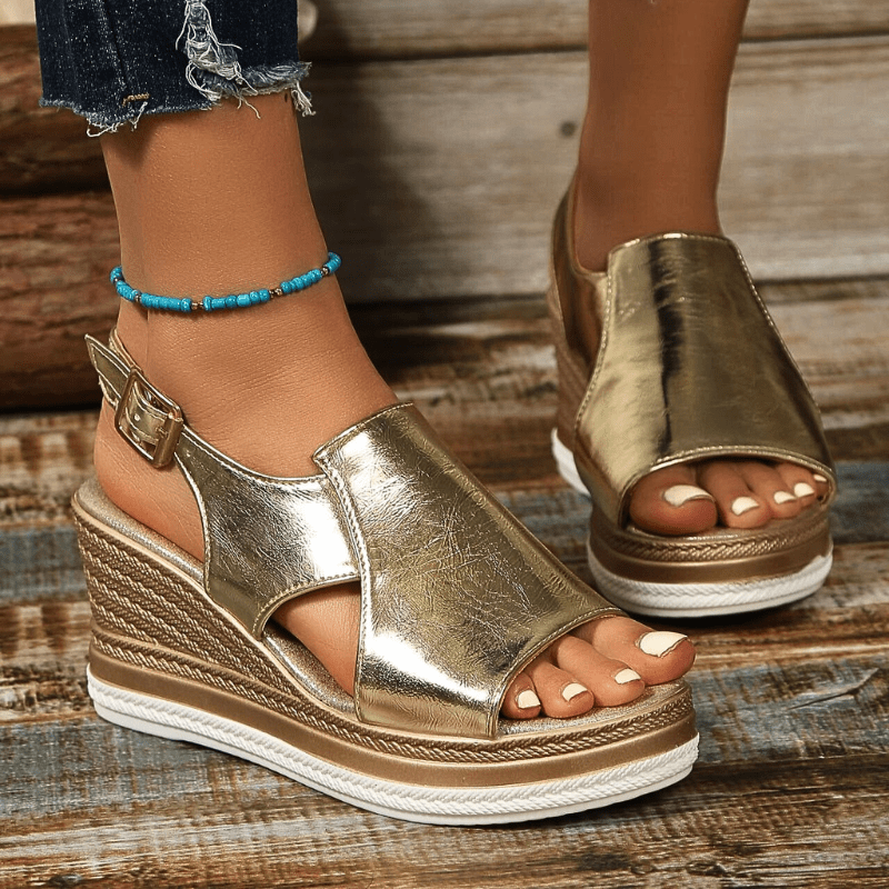 Sinead | Stylish Metallic Sandals