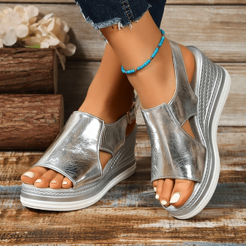 Sinead | Stylish Metallic Sandals