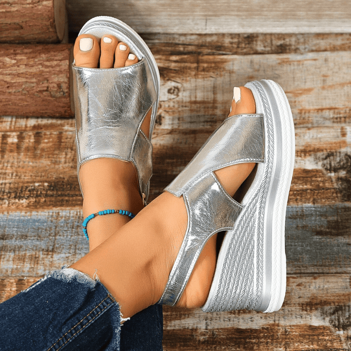 Sinead | Stylish Metallic Sandals