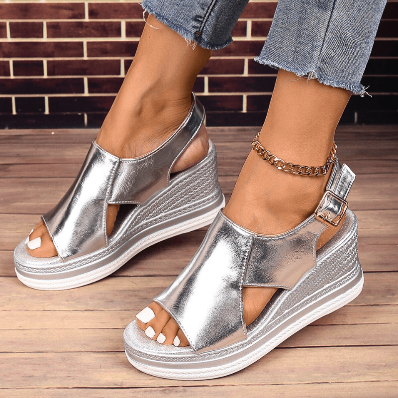 Sinead | Stylish Metallic Sandals