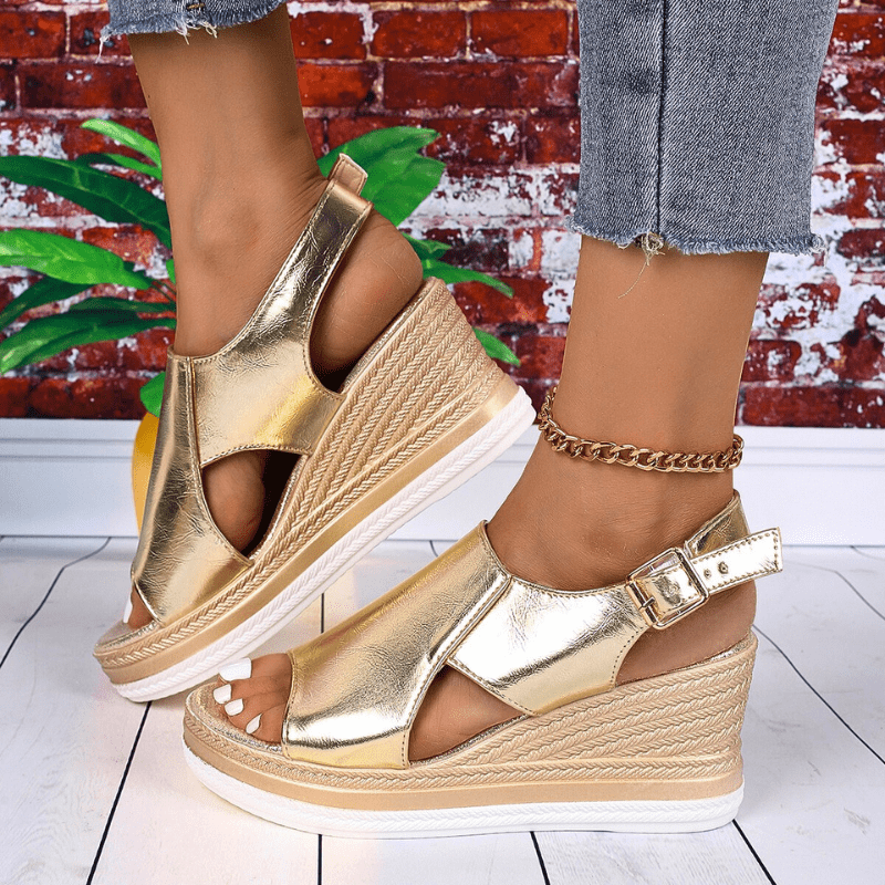 Sinead | Stylish Metallic Sandals