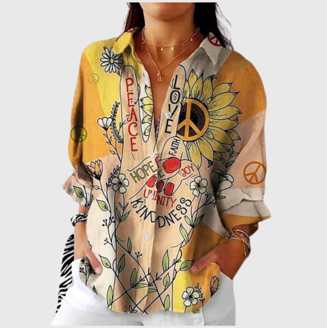 Eithne | Lightweight Printed Blouse