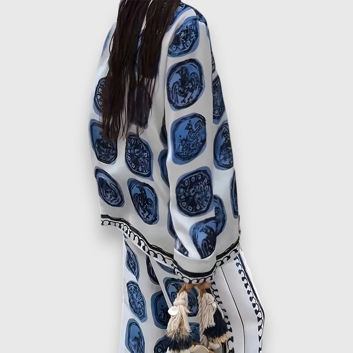 Eibhlin | Women's Patterned Satin Set
