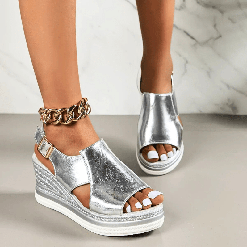 Sinead | Stylish Metallic Sandals