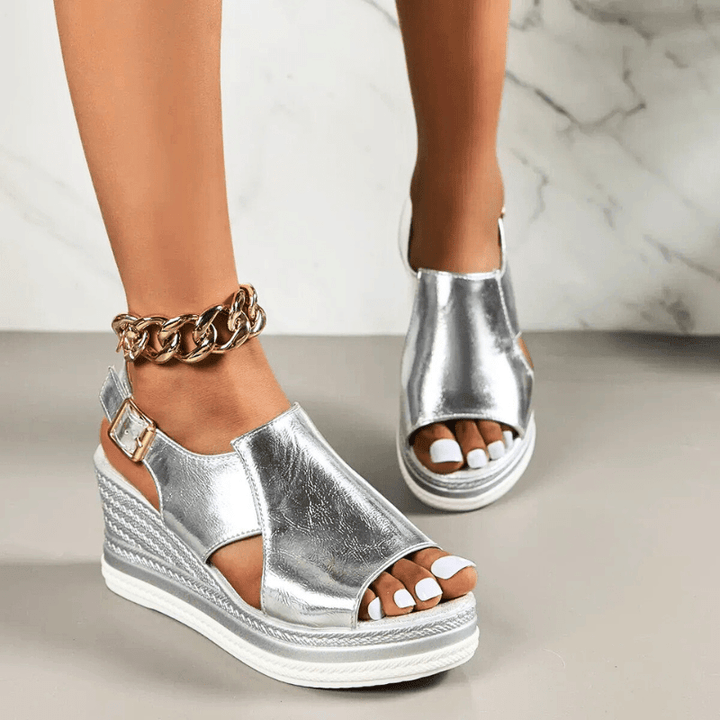 Sinead | Stylish Metallic Sandals