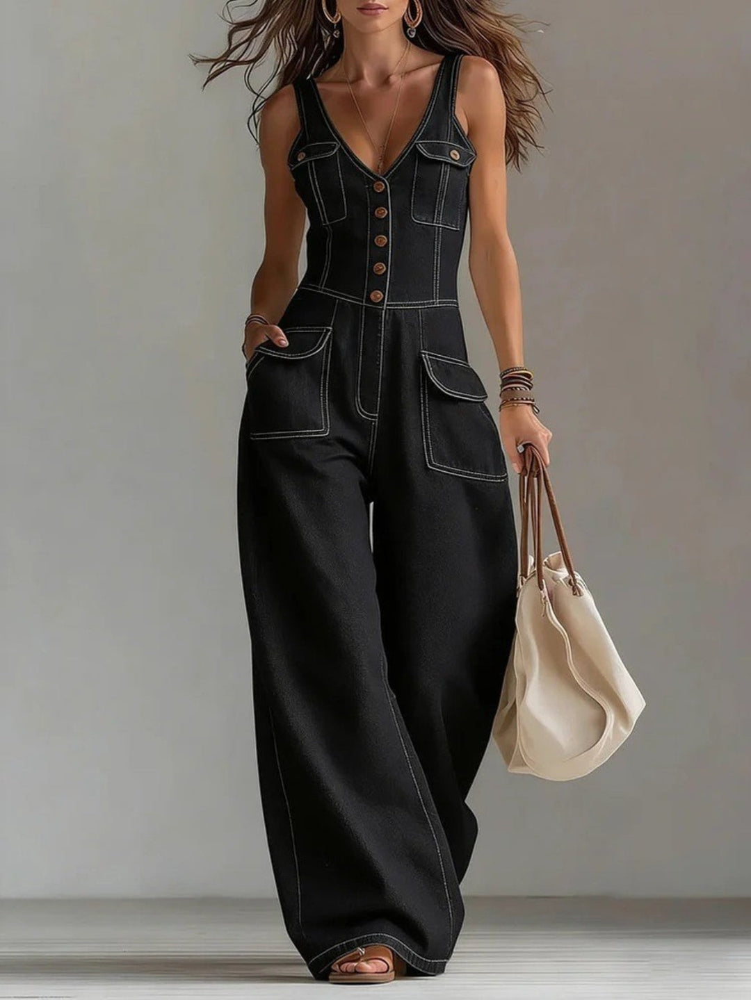 Fiadh | Women’s V-Neck Jumpsuit