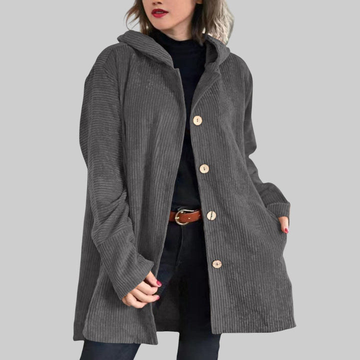 Laoise | Quilted Corduroy Hooded Jacket