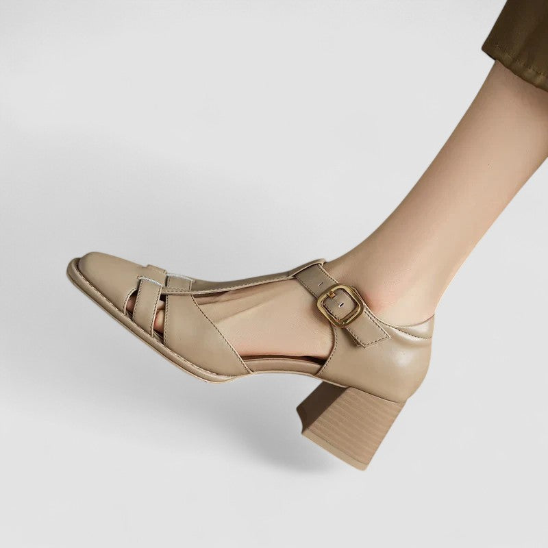 Treasa | Orthopedic T-Strap Block Loafers