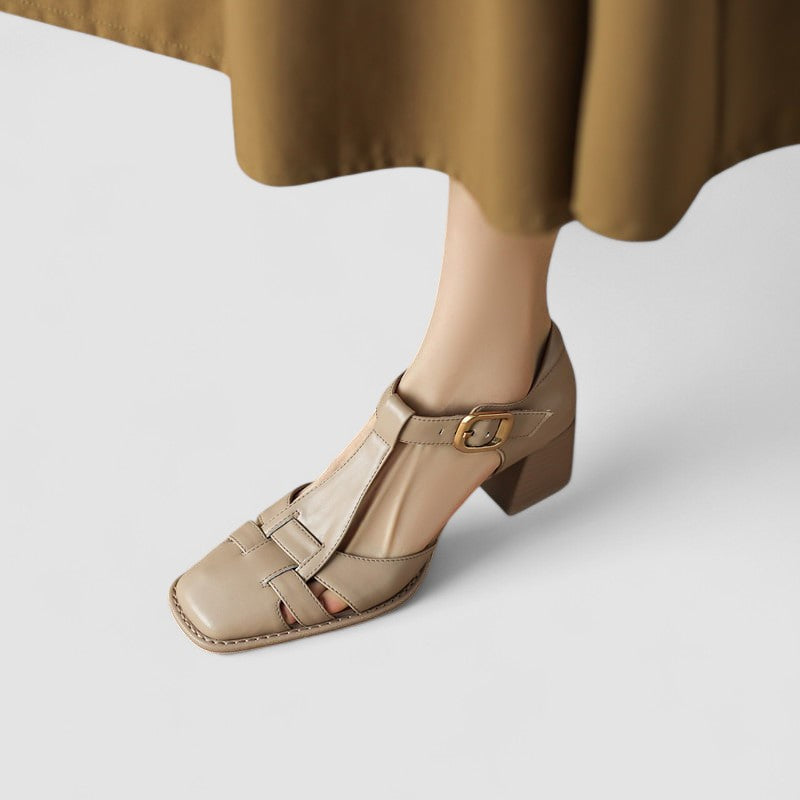 Treasa | Orthopedic T-Strap Block Loafers