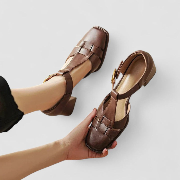 Elyxiana | Orthopedic Block Heel T-Strap Mary Janes