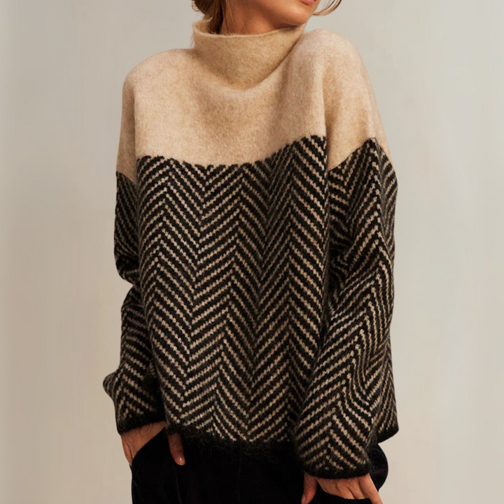 Roisin | High-Neck Cotton Jumper