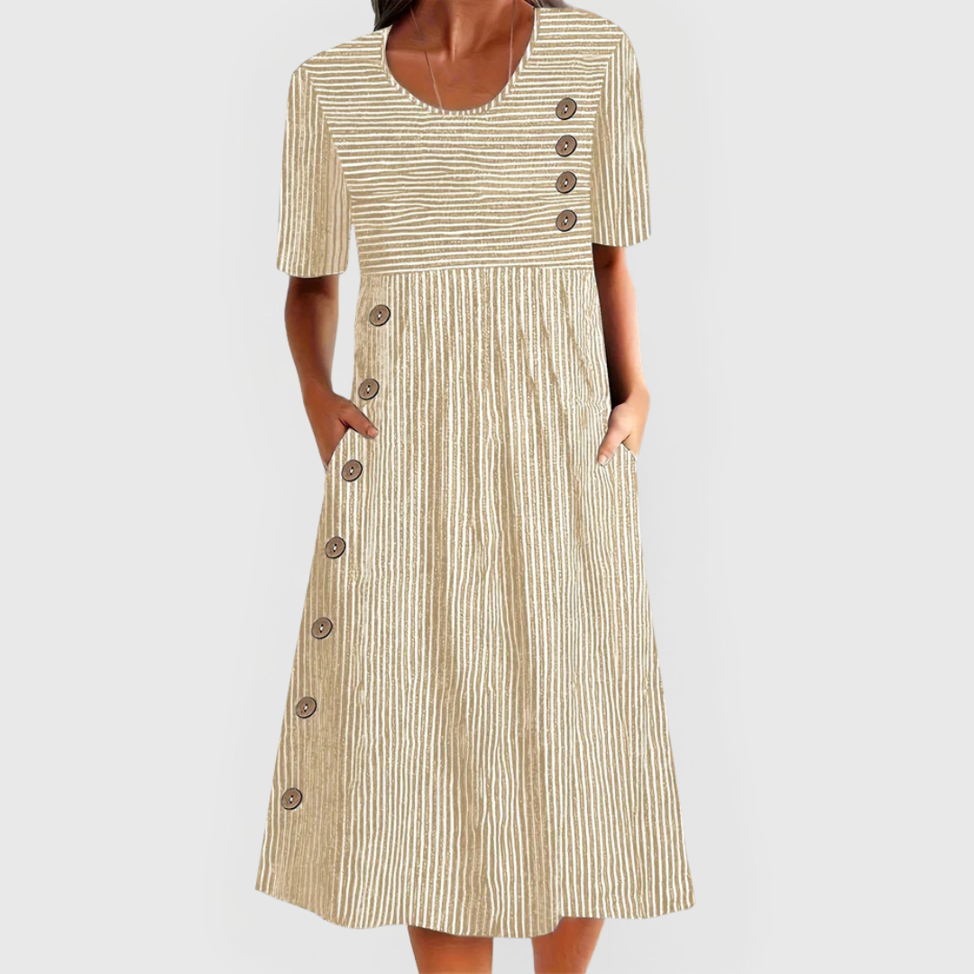 Meadhbh | Striped Midi Dress