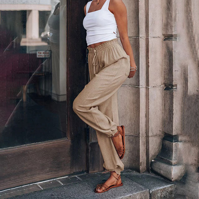 Grainne | Elegant Drawstring Trousers