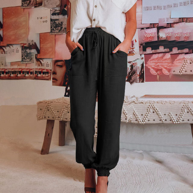 Grainne | Elegant Drawstring Trousers