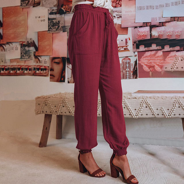 Grainne | Elegant Drawstring Trousers