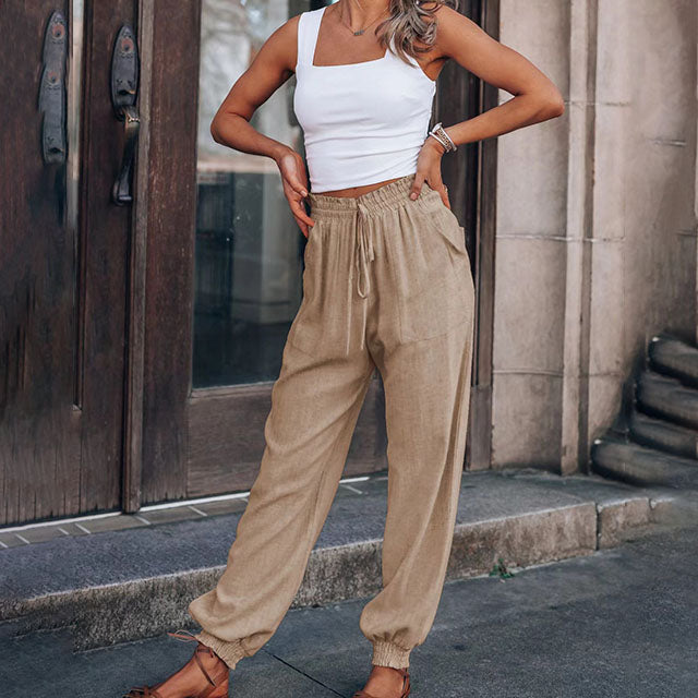 Grainne | Elegant Drawstring Trousers