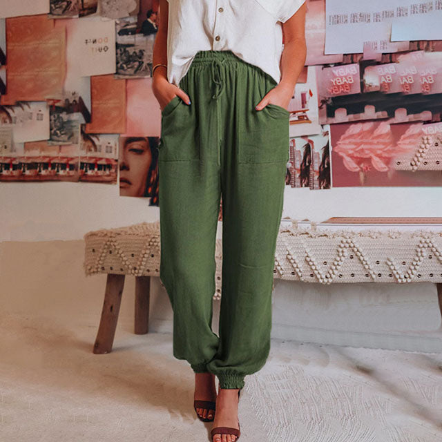 Grainne | Elegant Drawstring Trousers