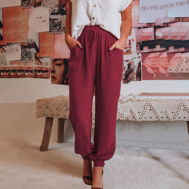 Grainne | Elegant Drawstring Trousers