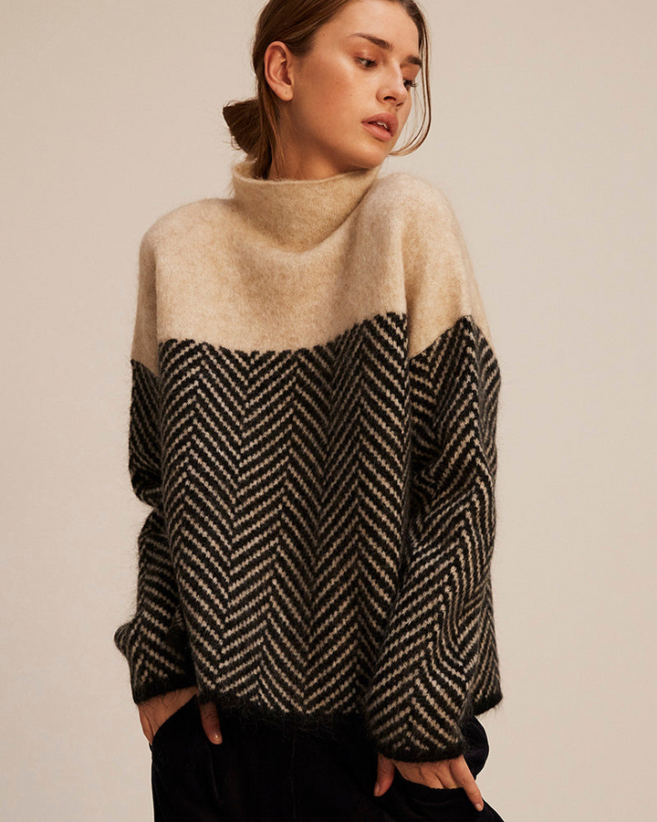 Roisin | High-Neck Cotton Jumper