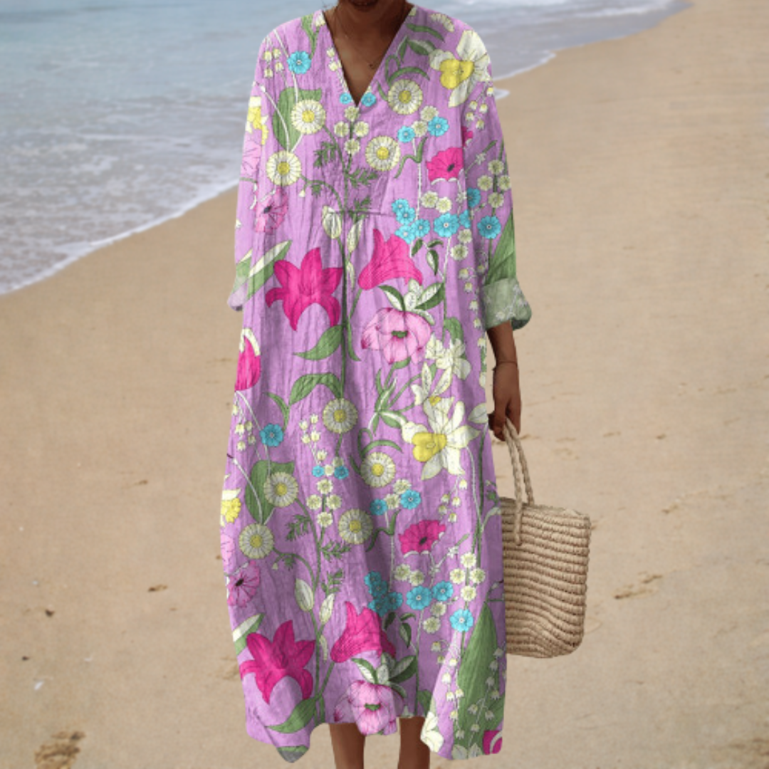 Fionnuala | Flattering Printed Summer Dress