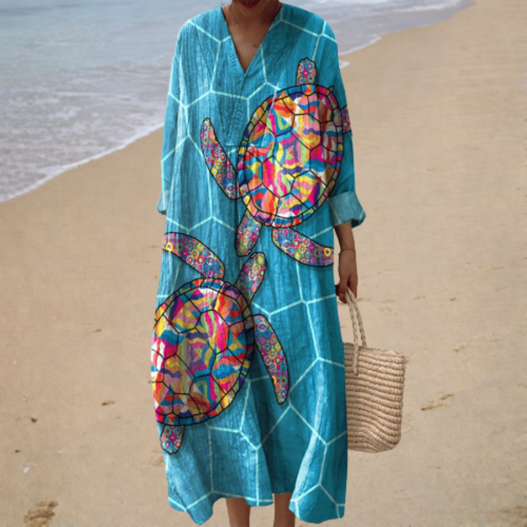 Nuala | Flattering Printed Summer Dress