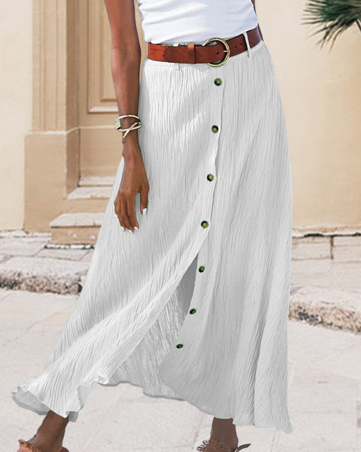 Attracta | Fluid Button-Front Skirt