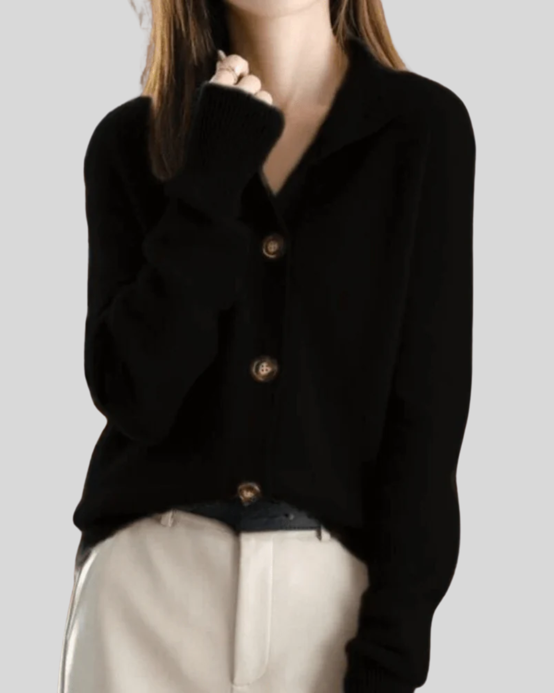 Saoirse | Retro-Style Cashmere Cardigan