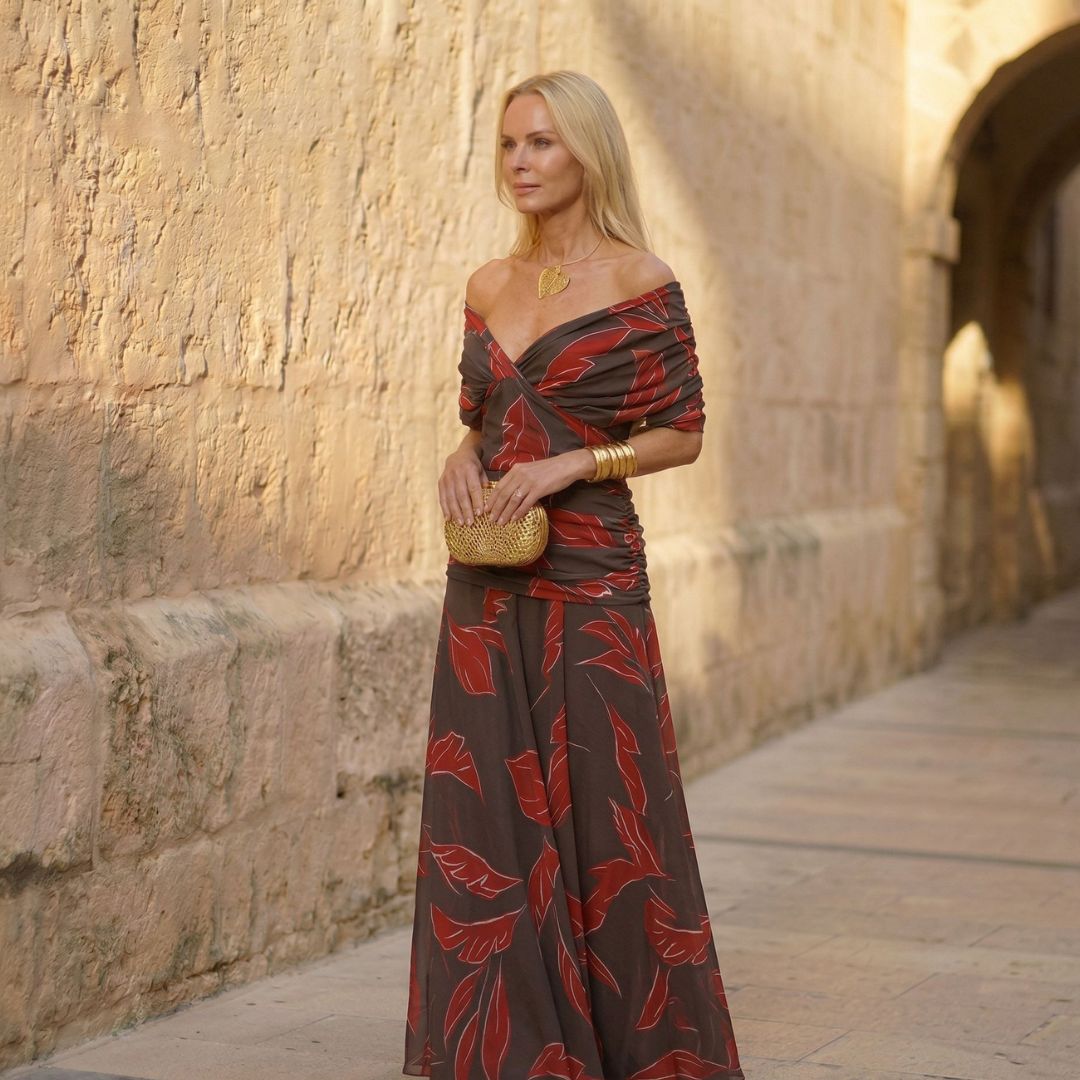 Orla | Elegant Leaf Print Dress