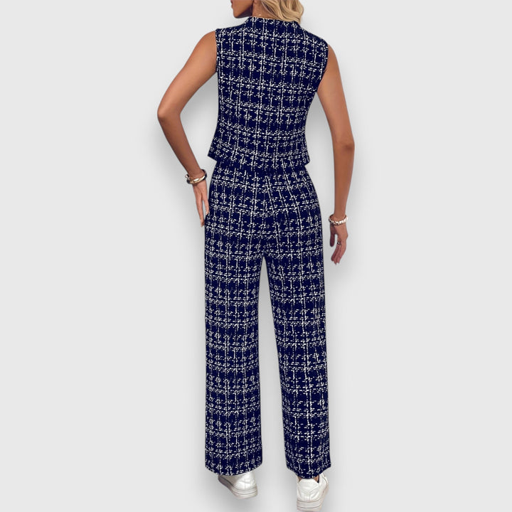 Nuala | Two-Piece Set with V-Neck and Matching Trousers