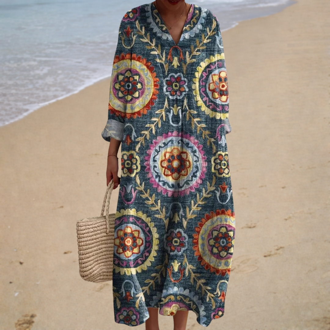 Brigid | Flattering Printed Summer Dress