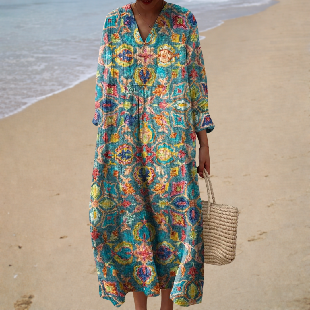 Meabh | Flattering Printed Summer Dress