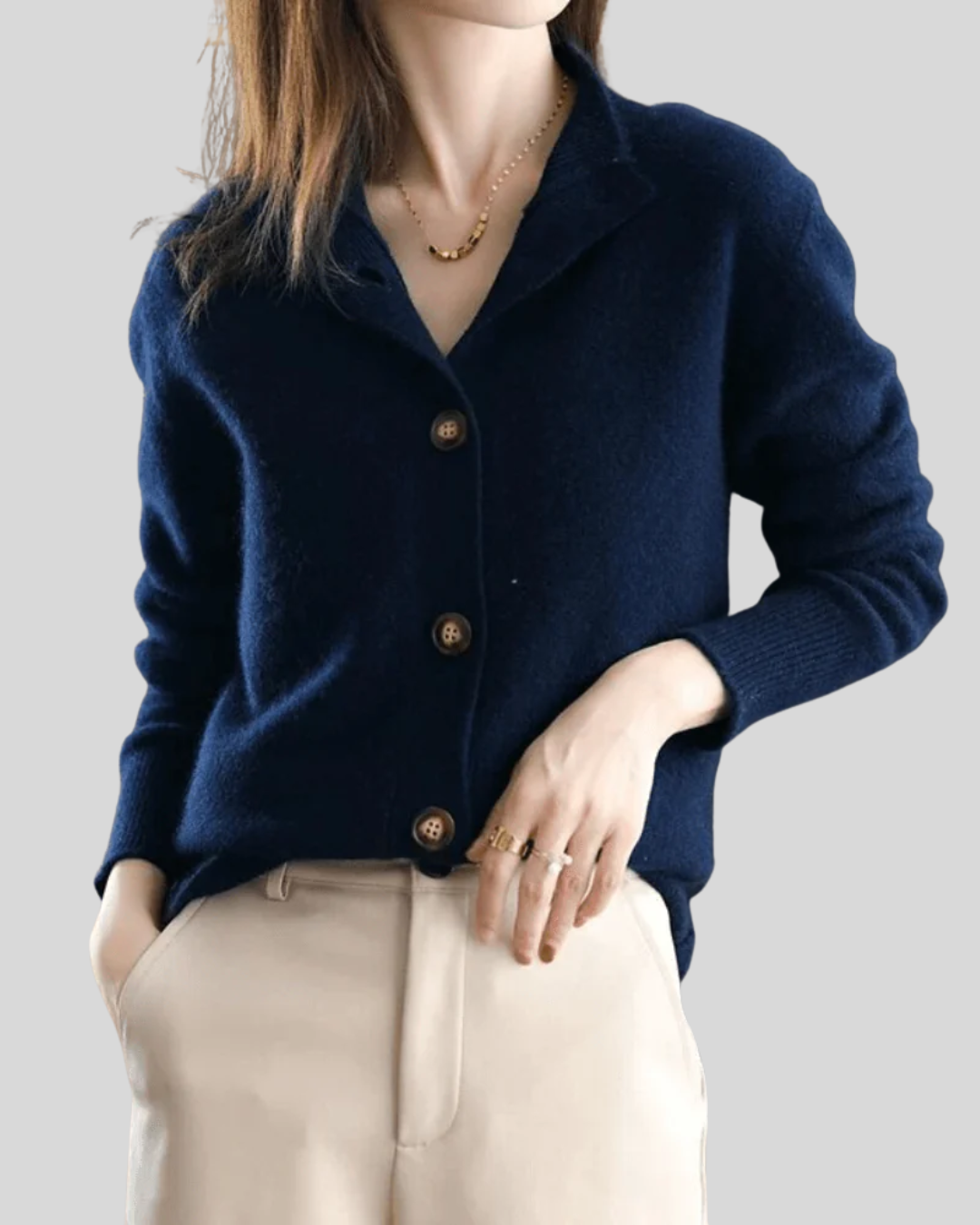 Saoirse | Retro-Style Cashmere Cardigan