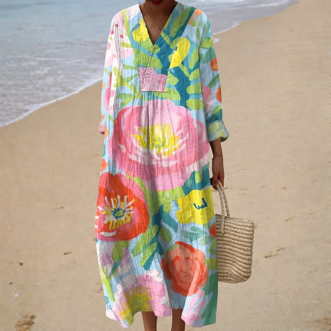 Blathnaid | Flattering Printed Summer Dress