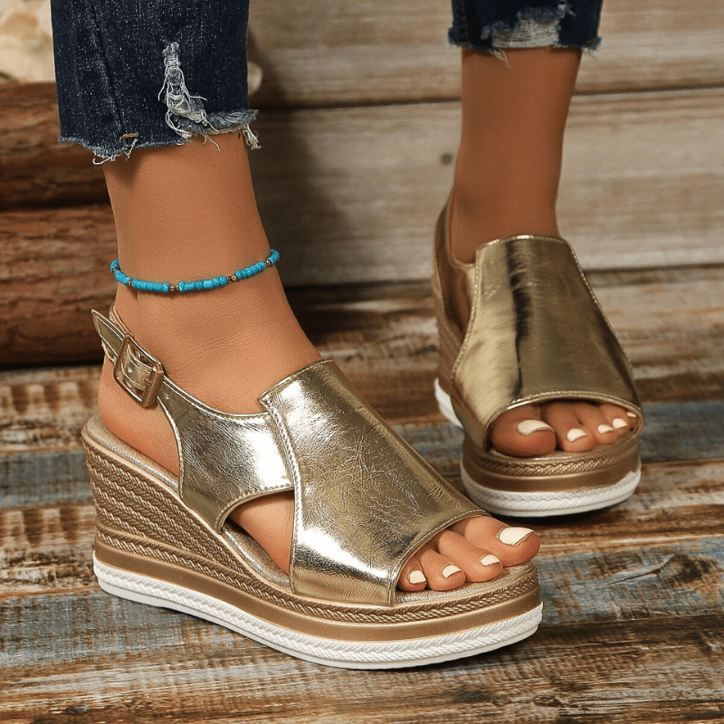 Sinead | Stylish Metallic Sandals