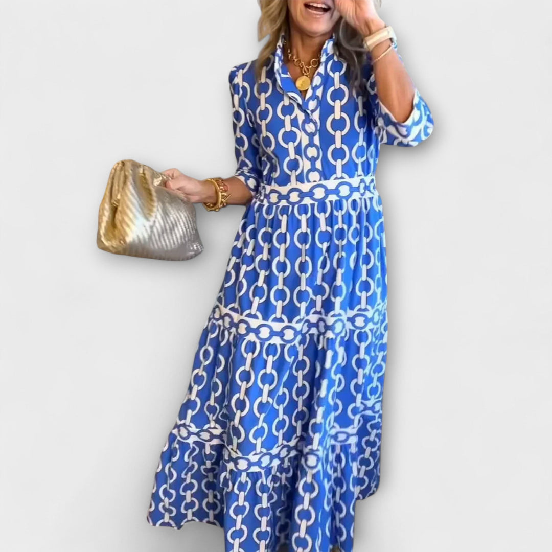Grainne | Chain Print Midi Dress