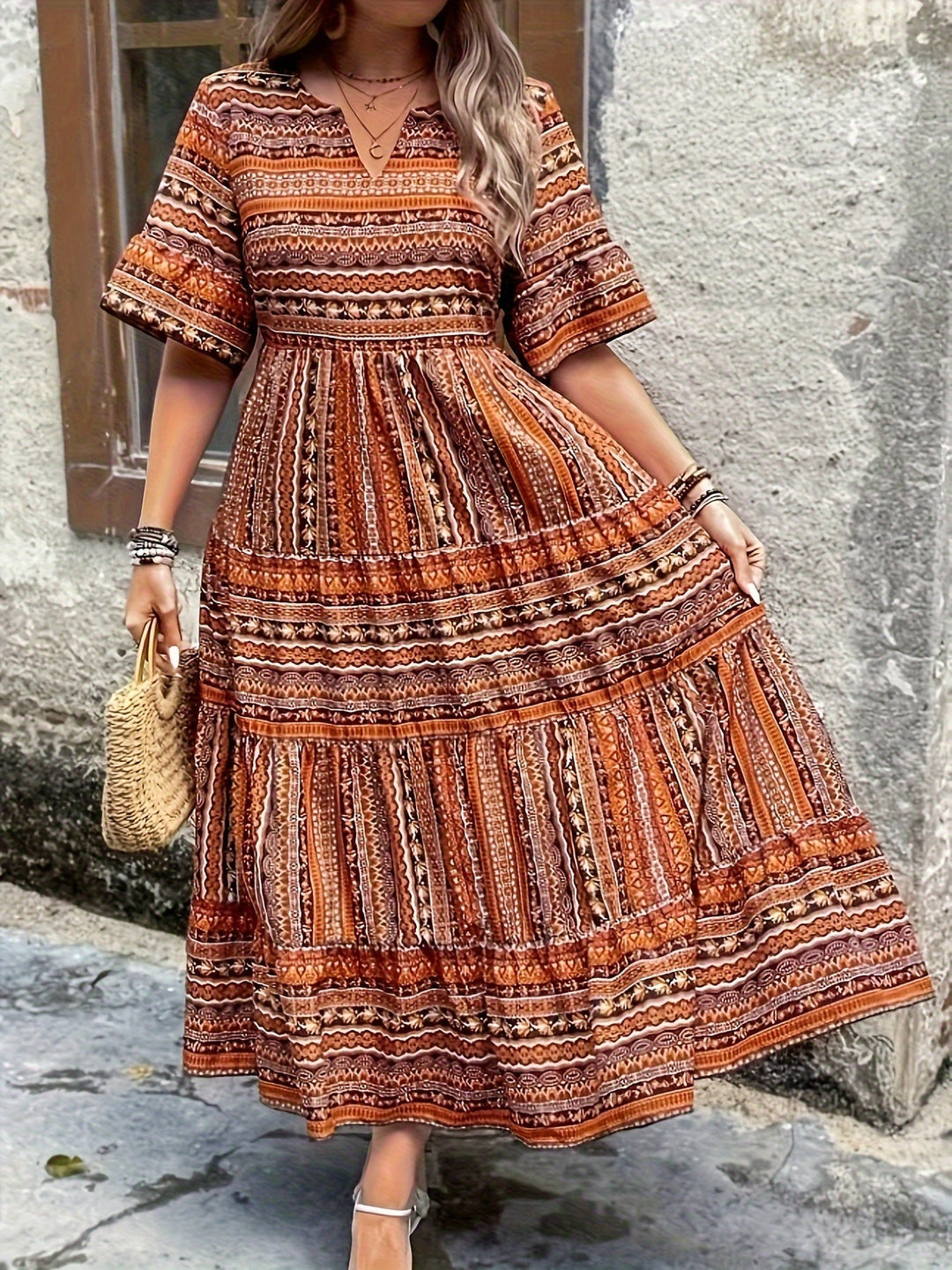 Doireann | Flowy Ethnic Dress