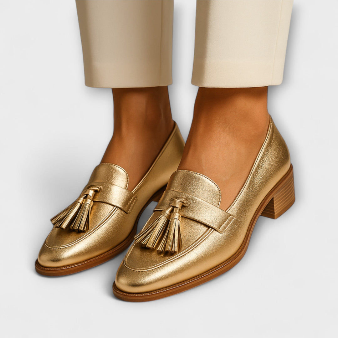 Nora | Golden Loafers