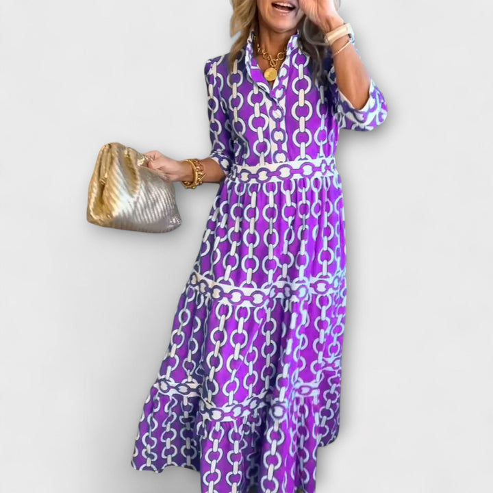 Grainne | Chain Print Midi Dress