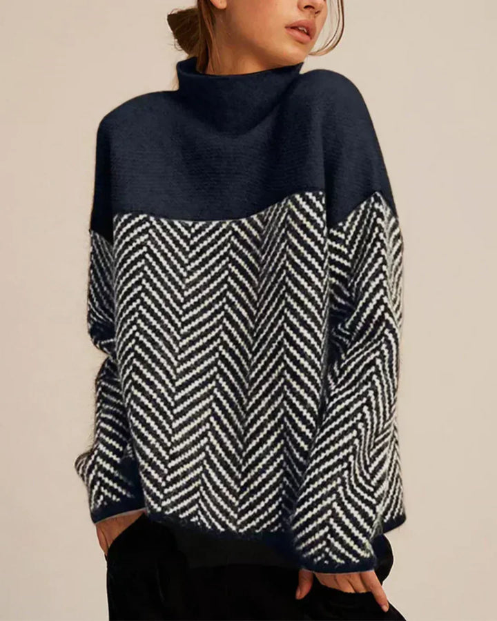 Roisin | High-Neck Cotton Jumper