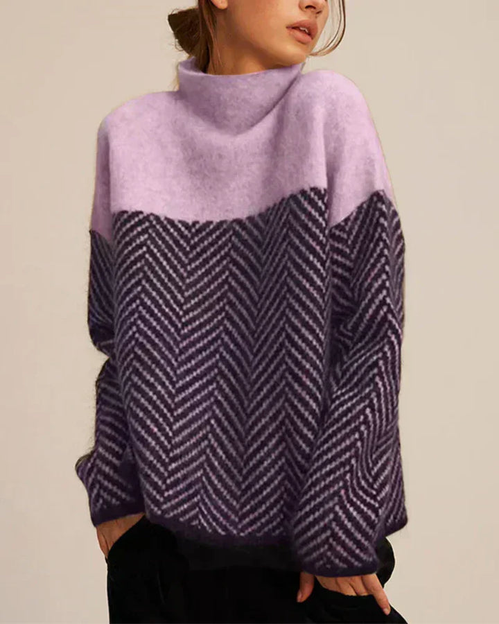 Roisin | High-Neck Cotton Jumper