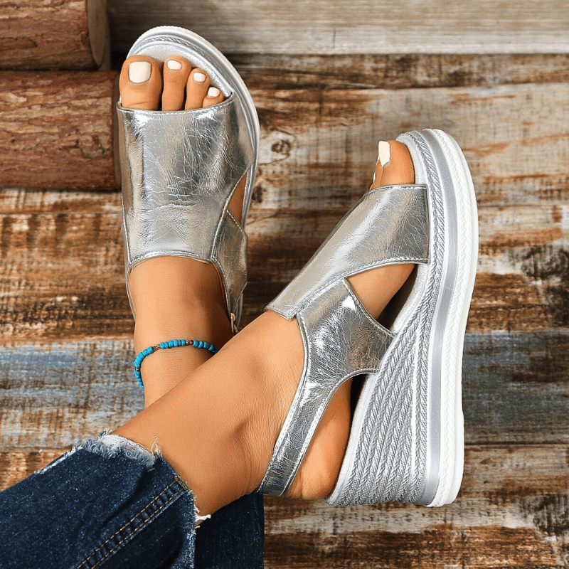 Sinead | Stylish Metallic Sandals
