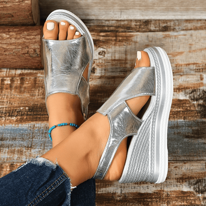 Sinead | Stylish Metallic Sandals
