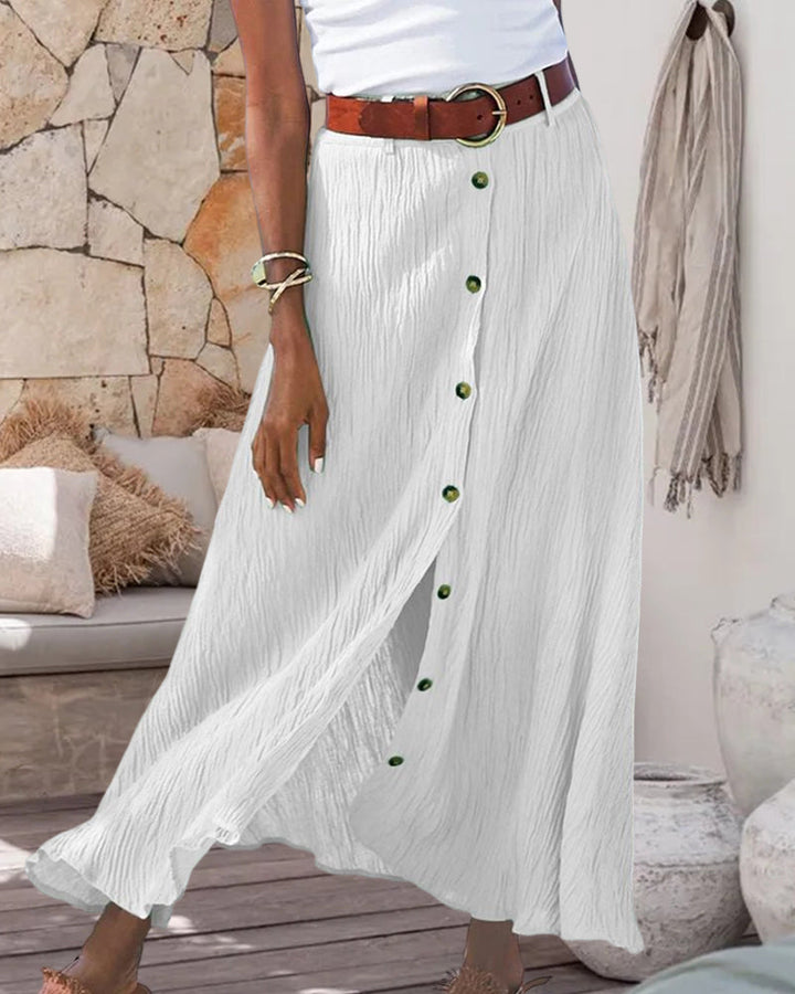 Attracta | Fluid Button-Front Skirt